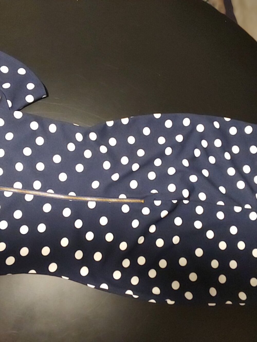 Premier Amour Navy Polka Dot Dress Size 4 – New Without Tags - Picture 7 of 8